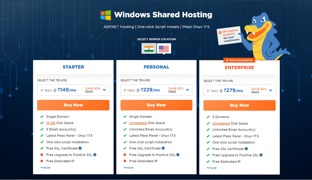 HostGator Shared Windows Hosting Review