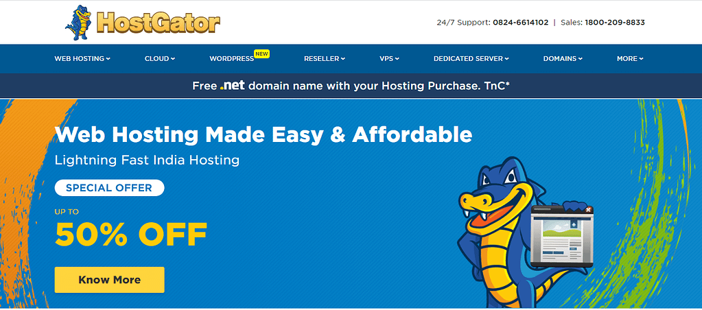 HostGator HomePage