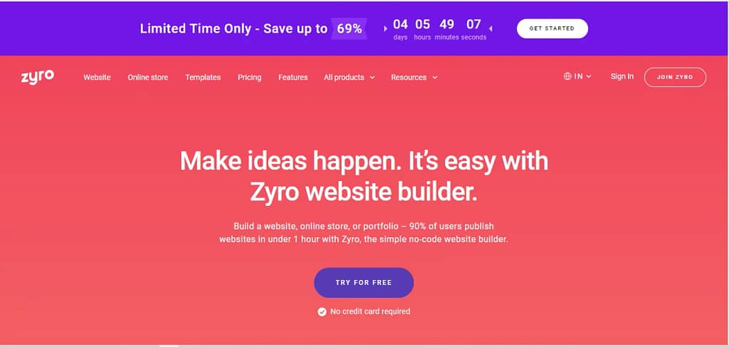zyroE-Commerce Website Builders